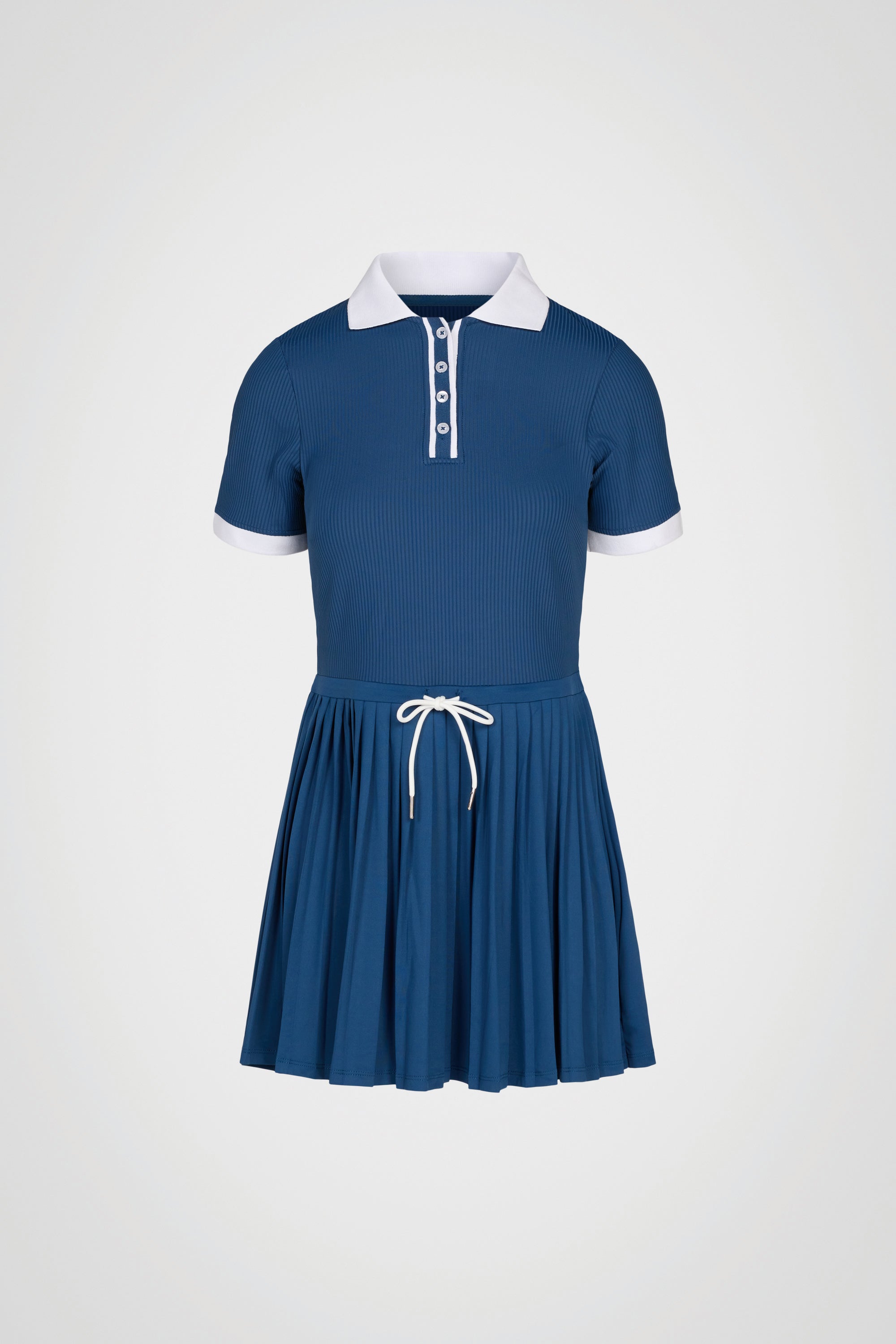 Courtline Pleated Polo Dress