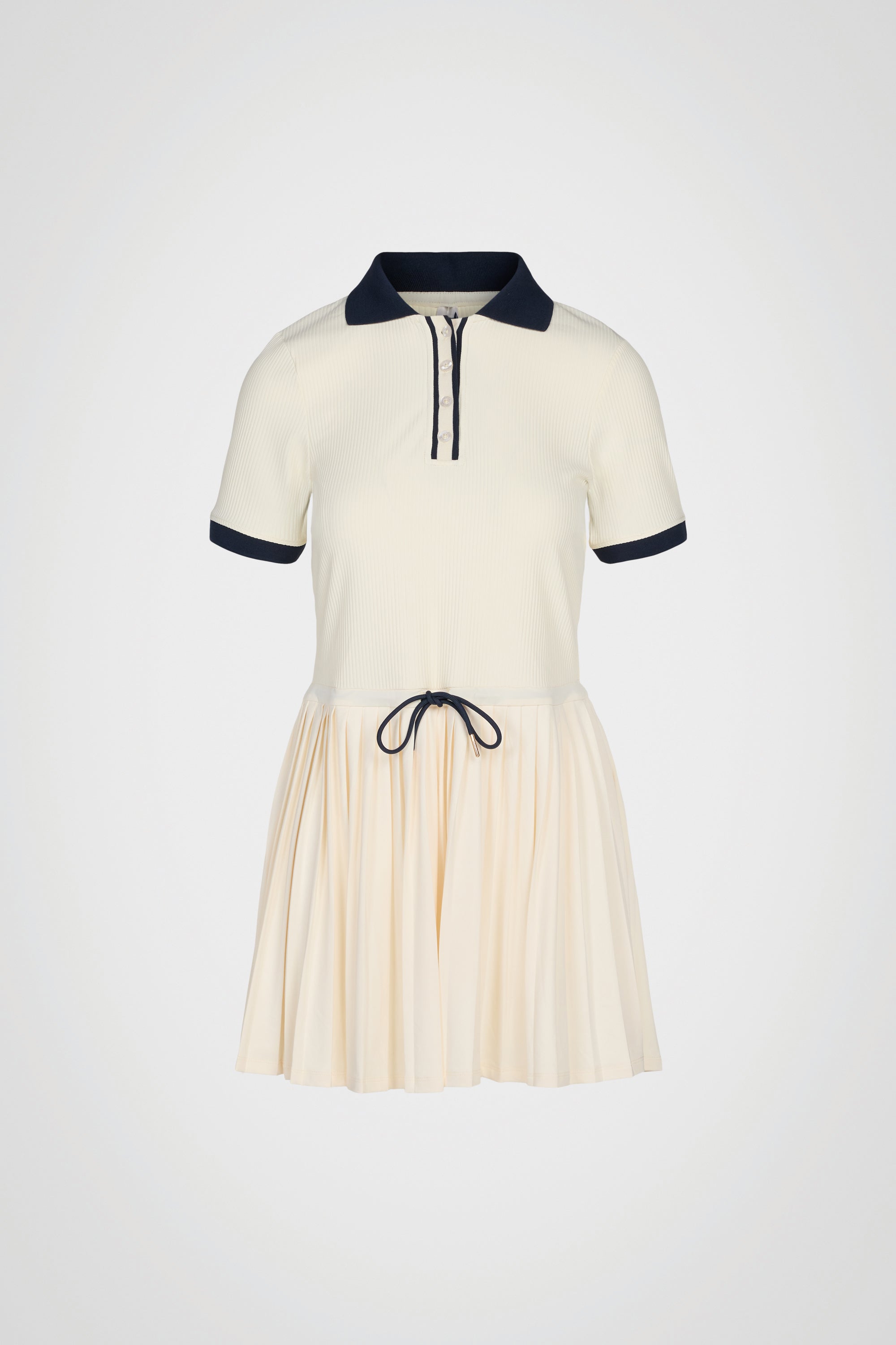Courtline Pleated Polo Dress