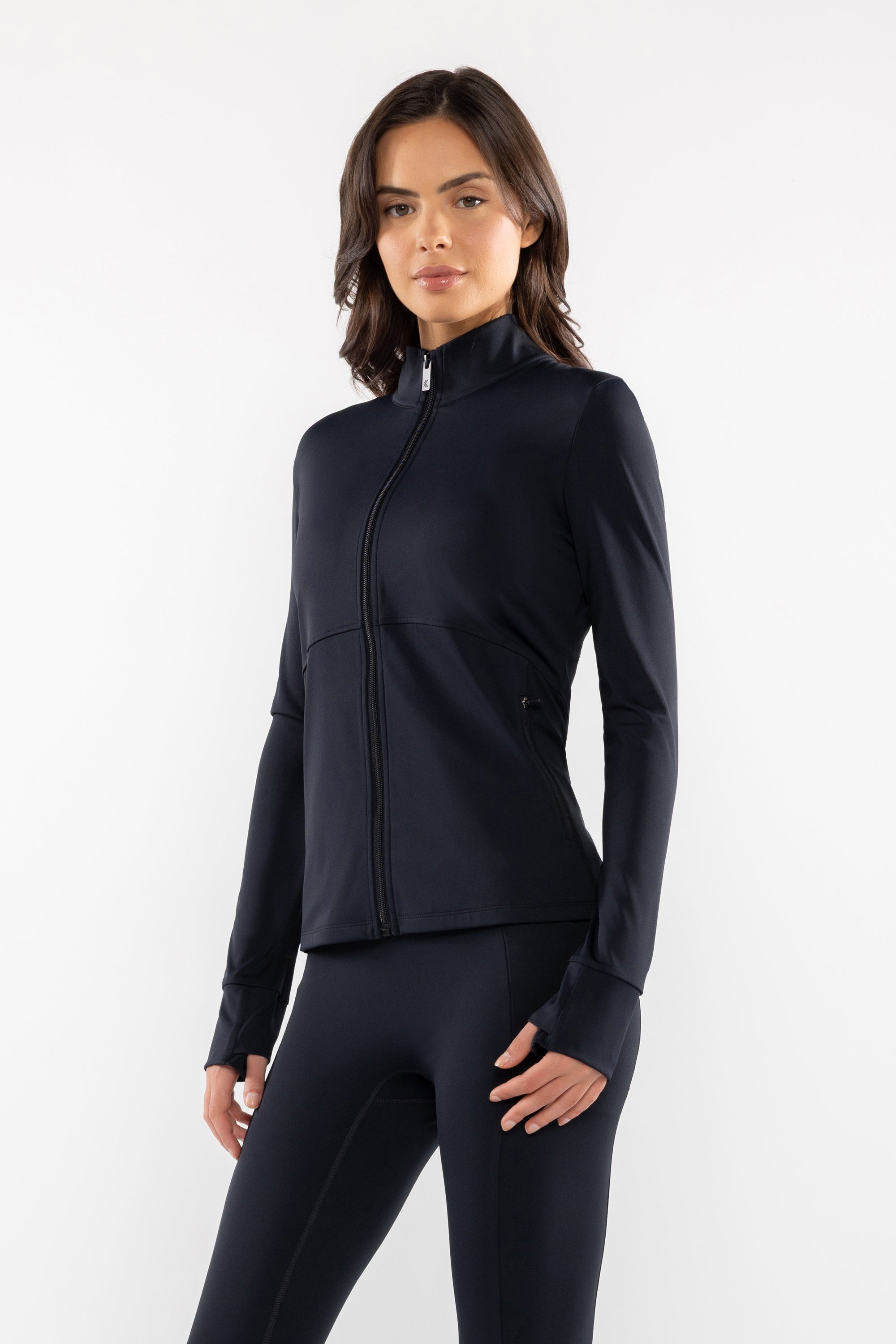 NS Interlock Mock-Neck Jacket