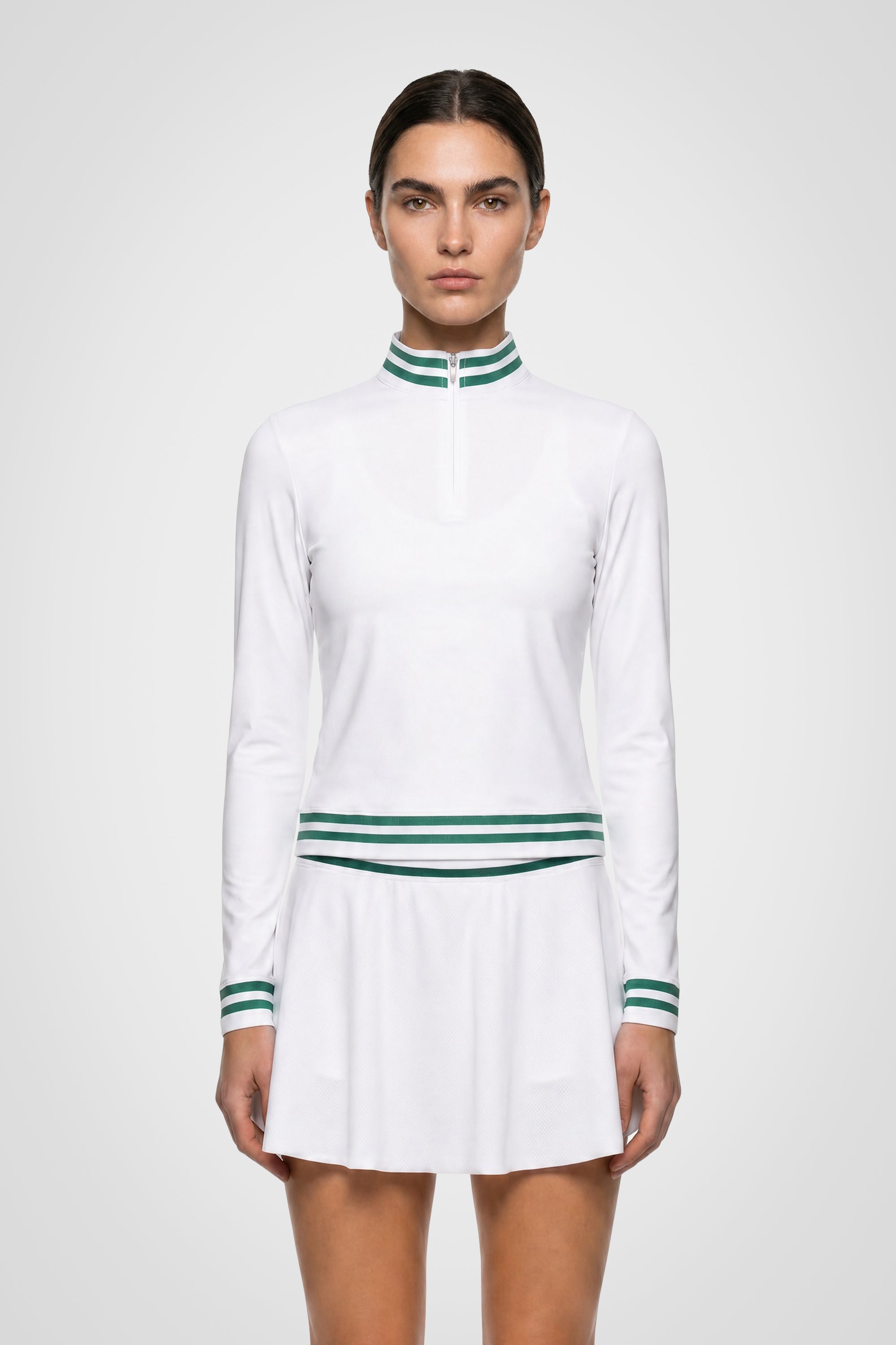 Fairline Mock Collar Zip Top