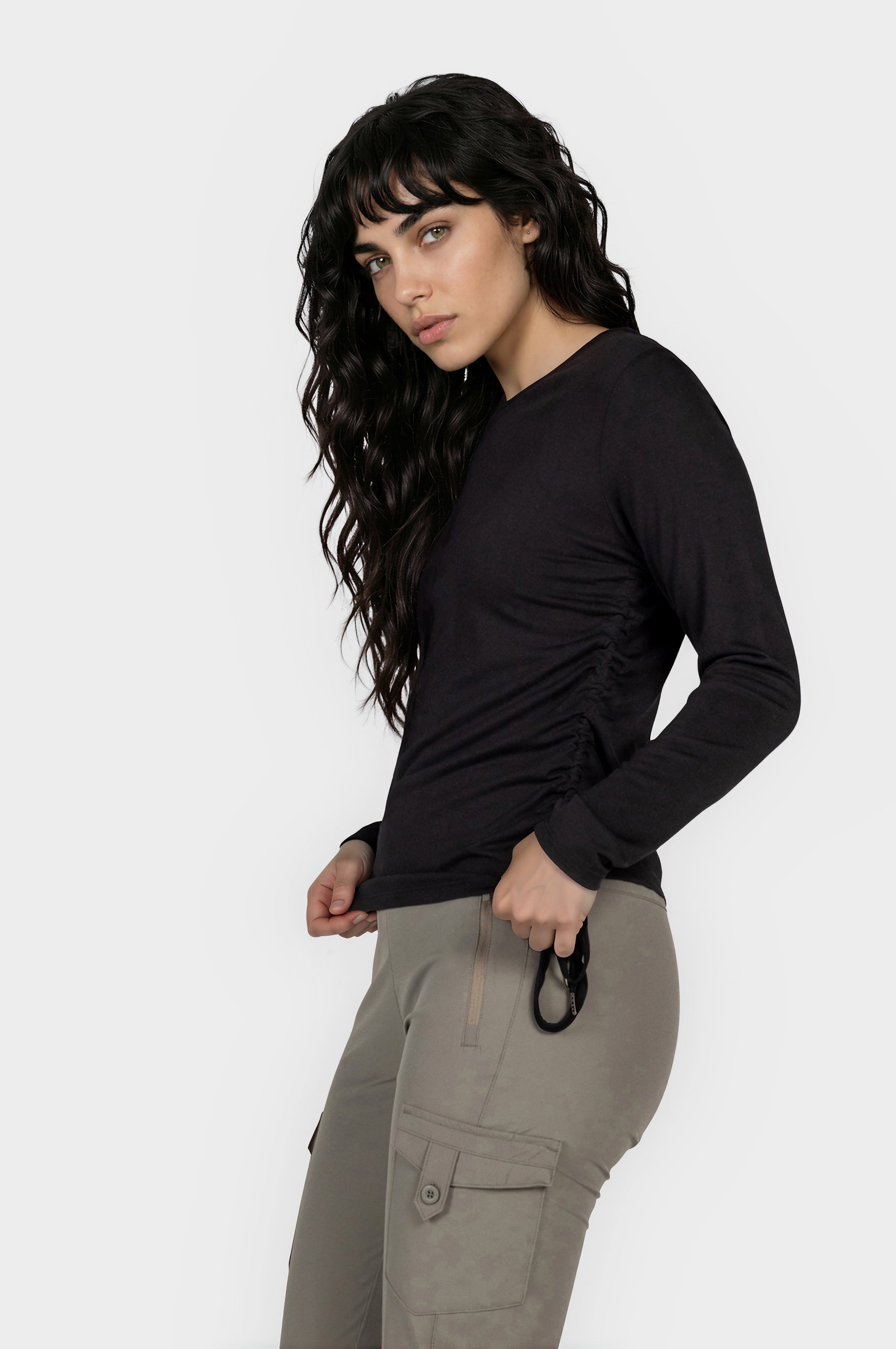 Active Ruched Long Sleeve Top