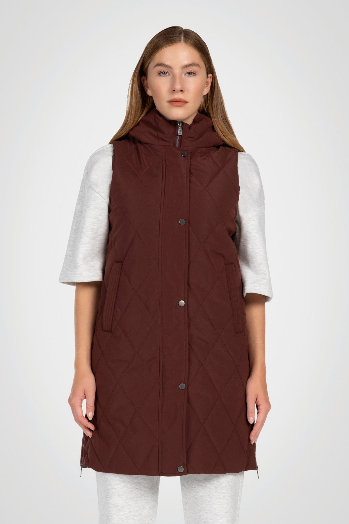 Diamond Long Puffer Vest