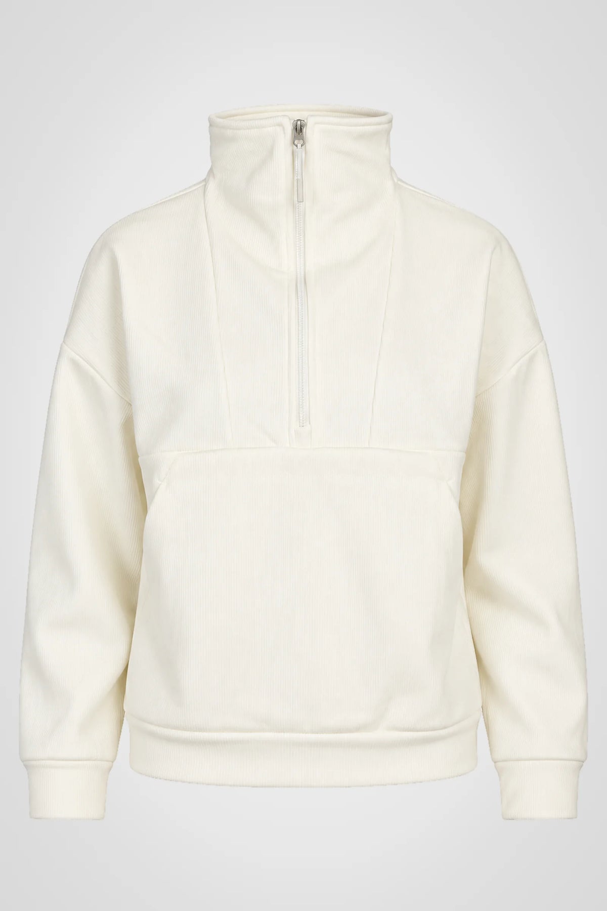 Avelisse Rib Velour Quarter-Zip Pullover