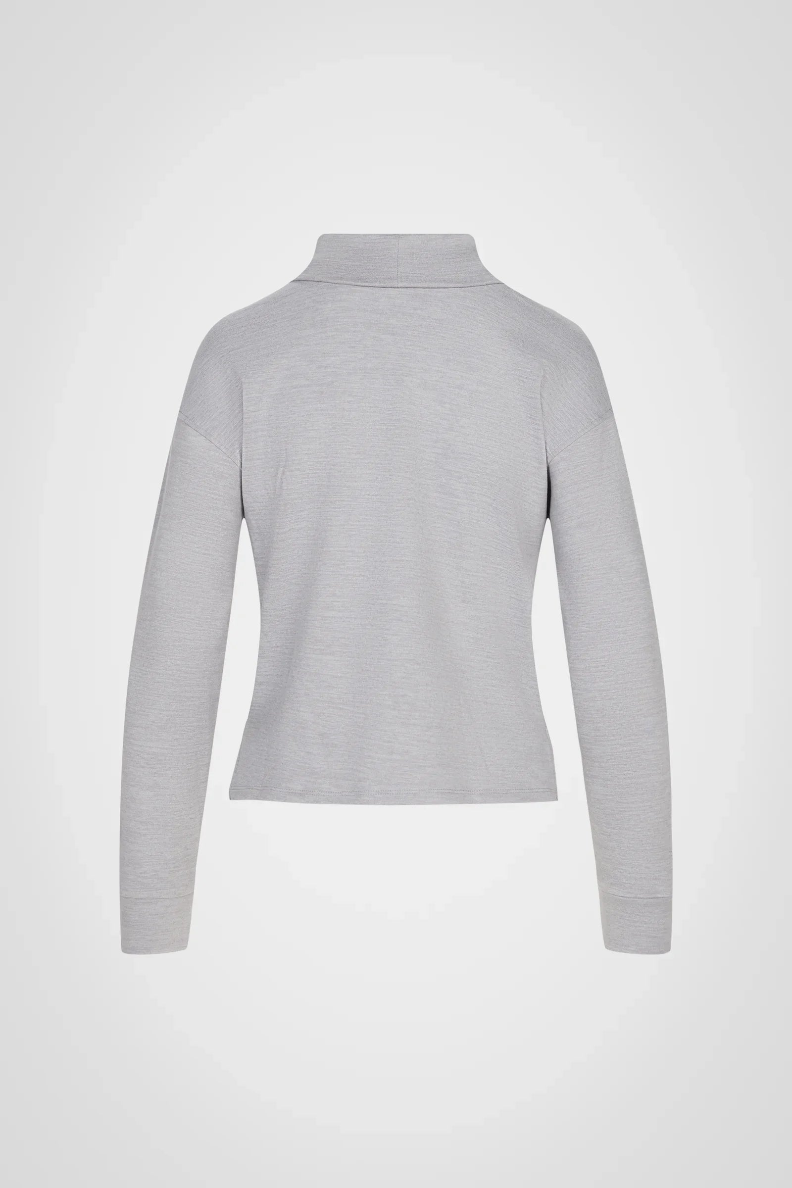 CloudSoft Hi-Low Mock Neck Pullover