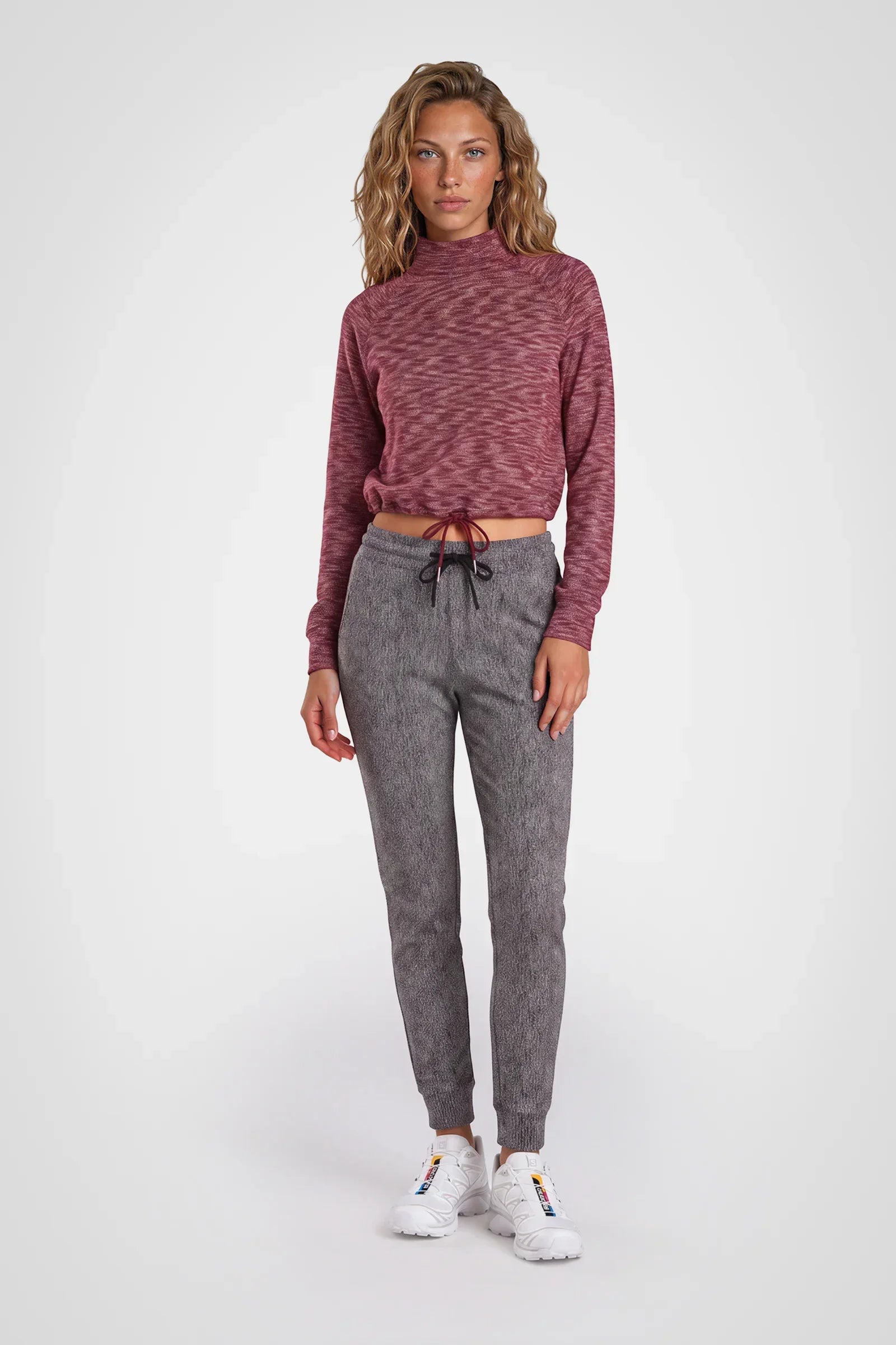 Cozy Jacquard Funnel Neck Pullover