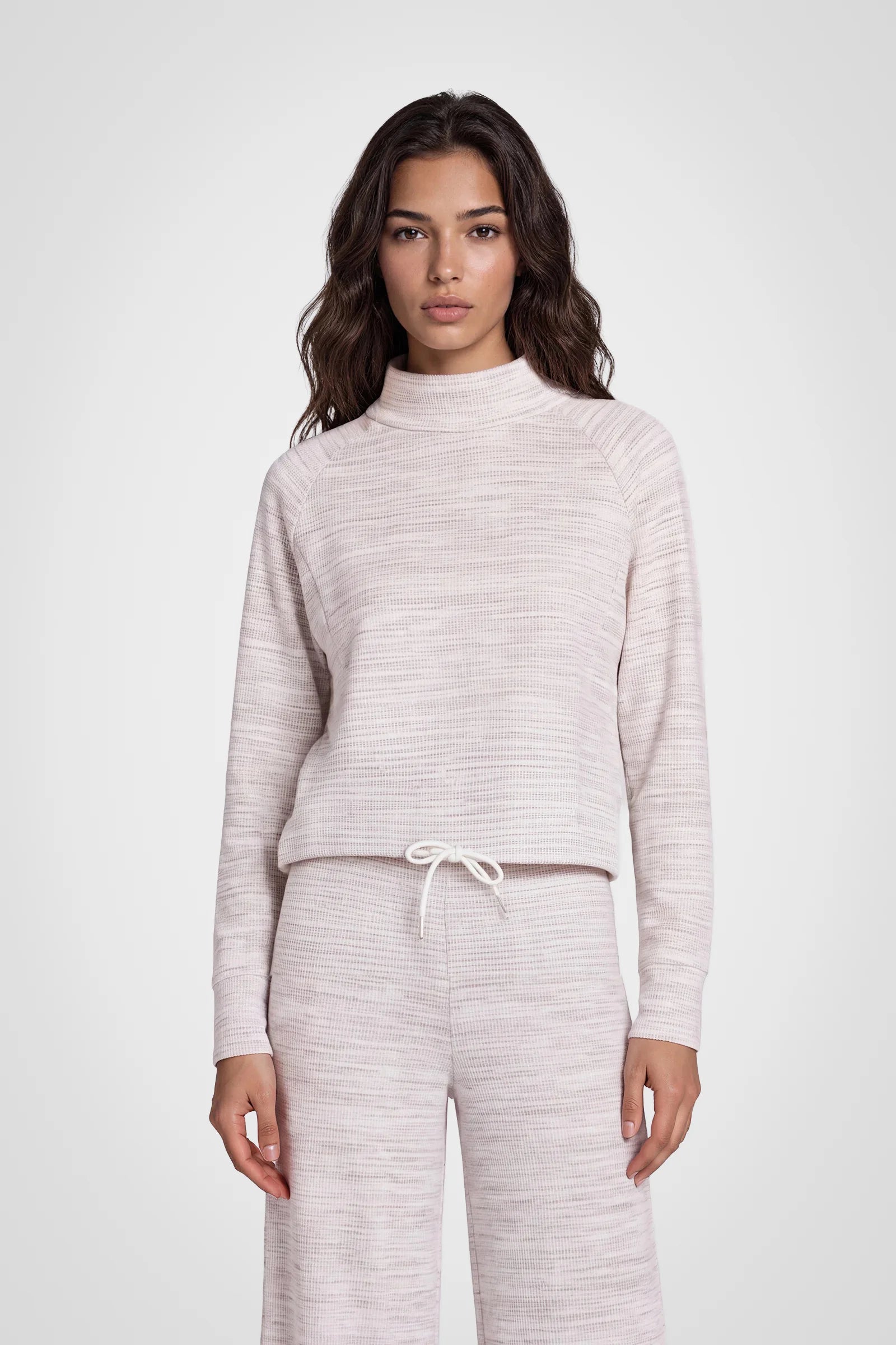 Cloud Jacquard Funnel Neck Pullover