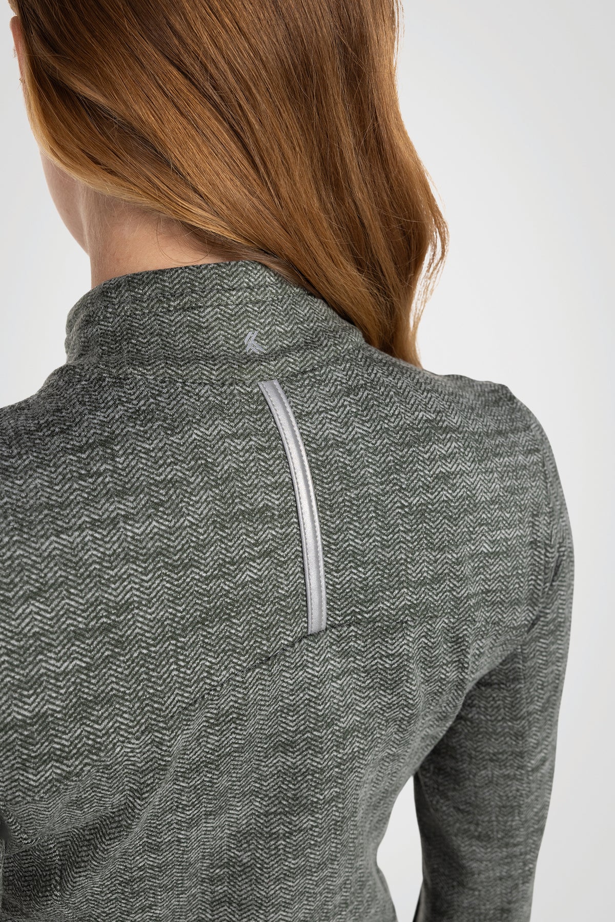 Mock Neck Half-Zip Long Sleeve Top