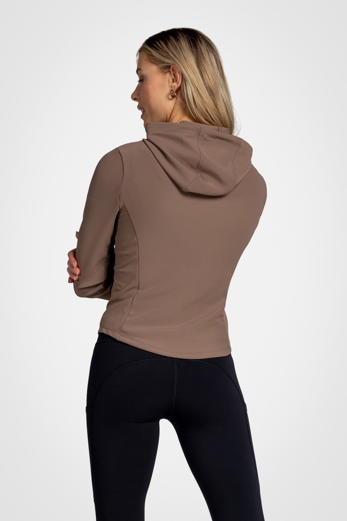 Maddy Ottoman Zip-Up Hooded Jacket