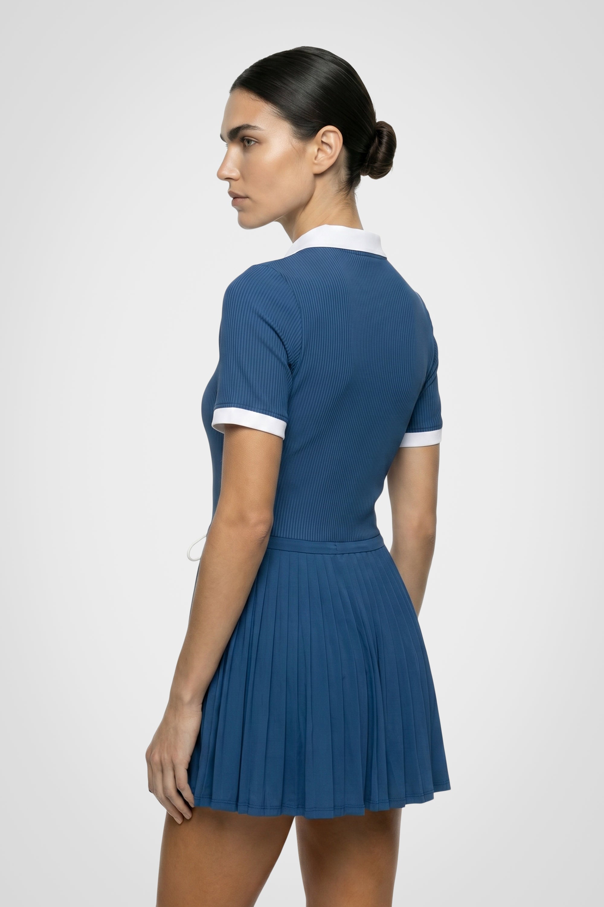 Courtline Pleated Polo Dress