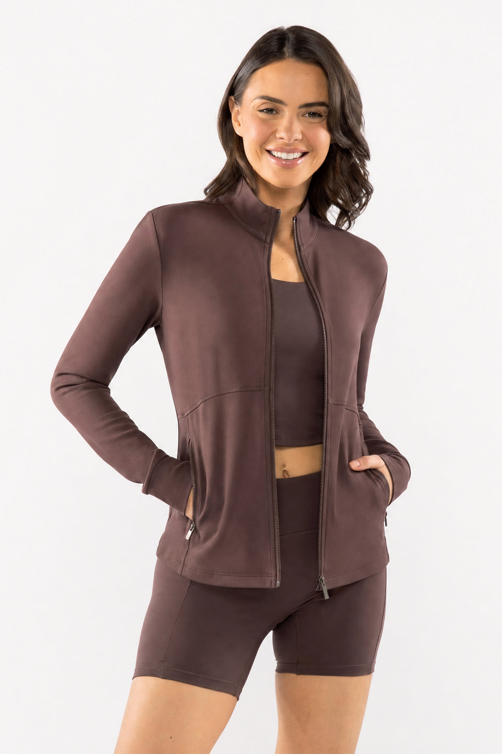 NS Interlock Mock-Neck Jacket