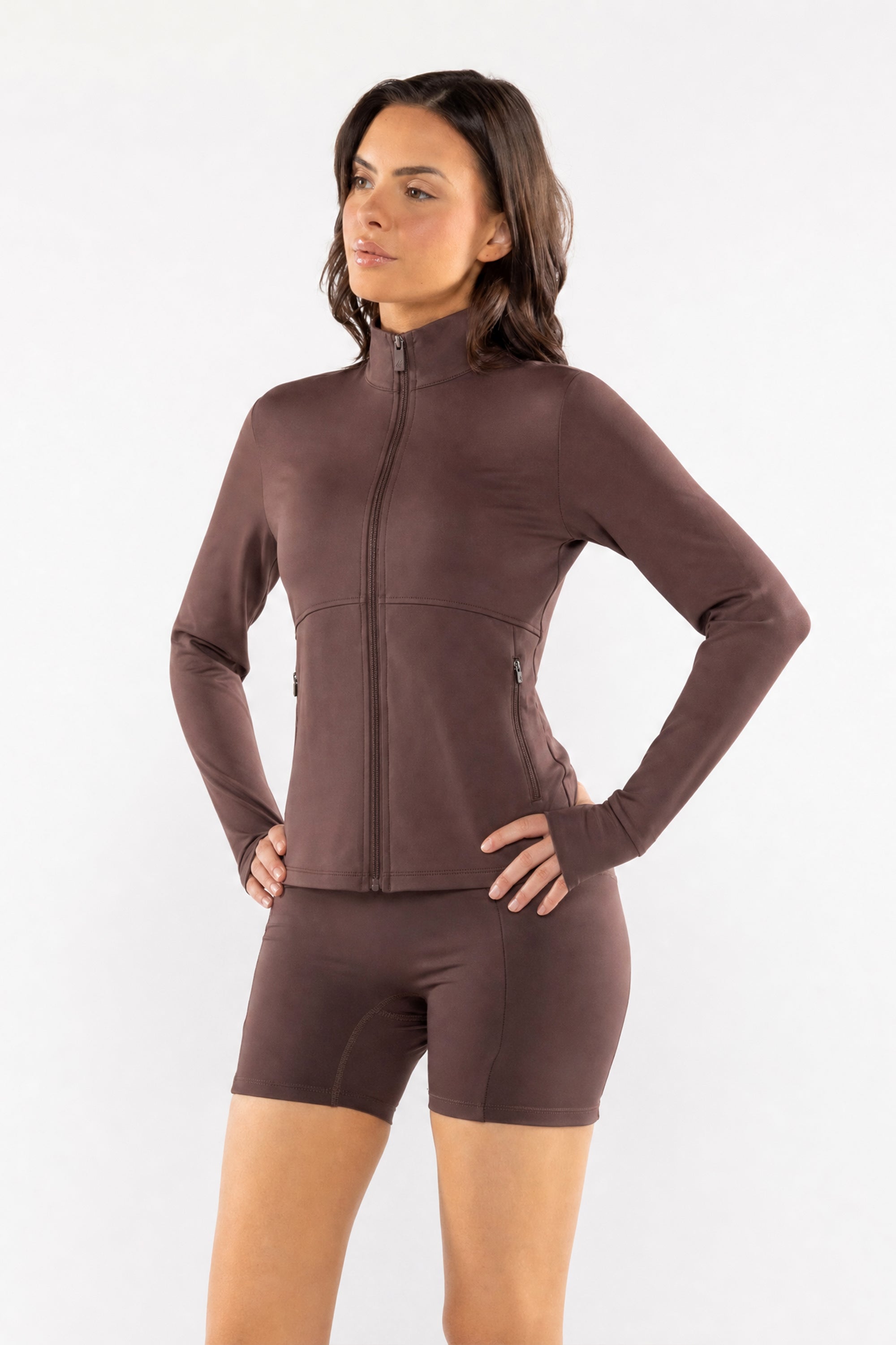 NS Interlock Mock-Neck Jacket