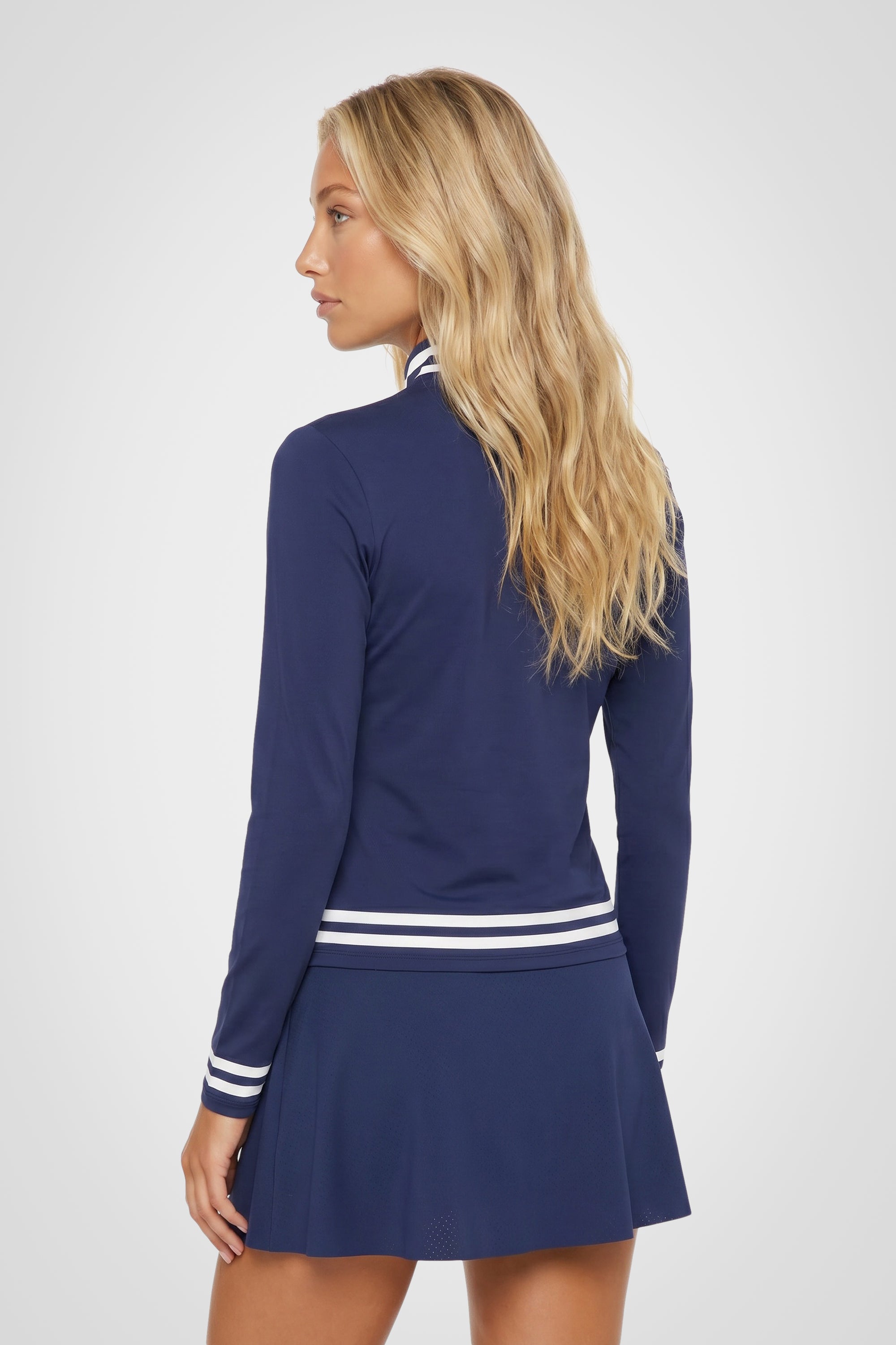 Fairline Mock Collar Zip Top