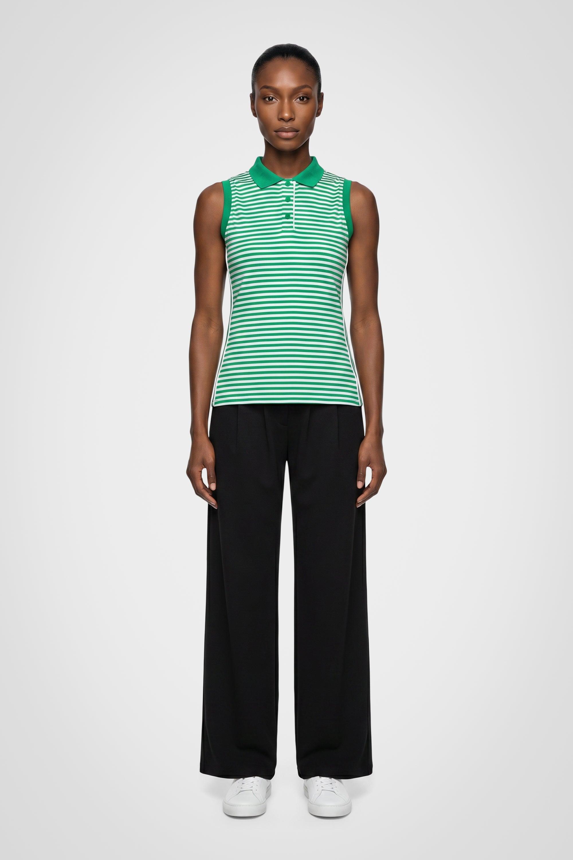 Trailhead Stripe Sleeveless Polo