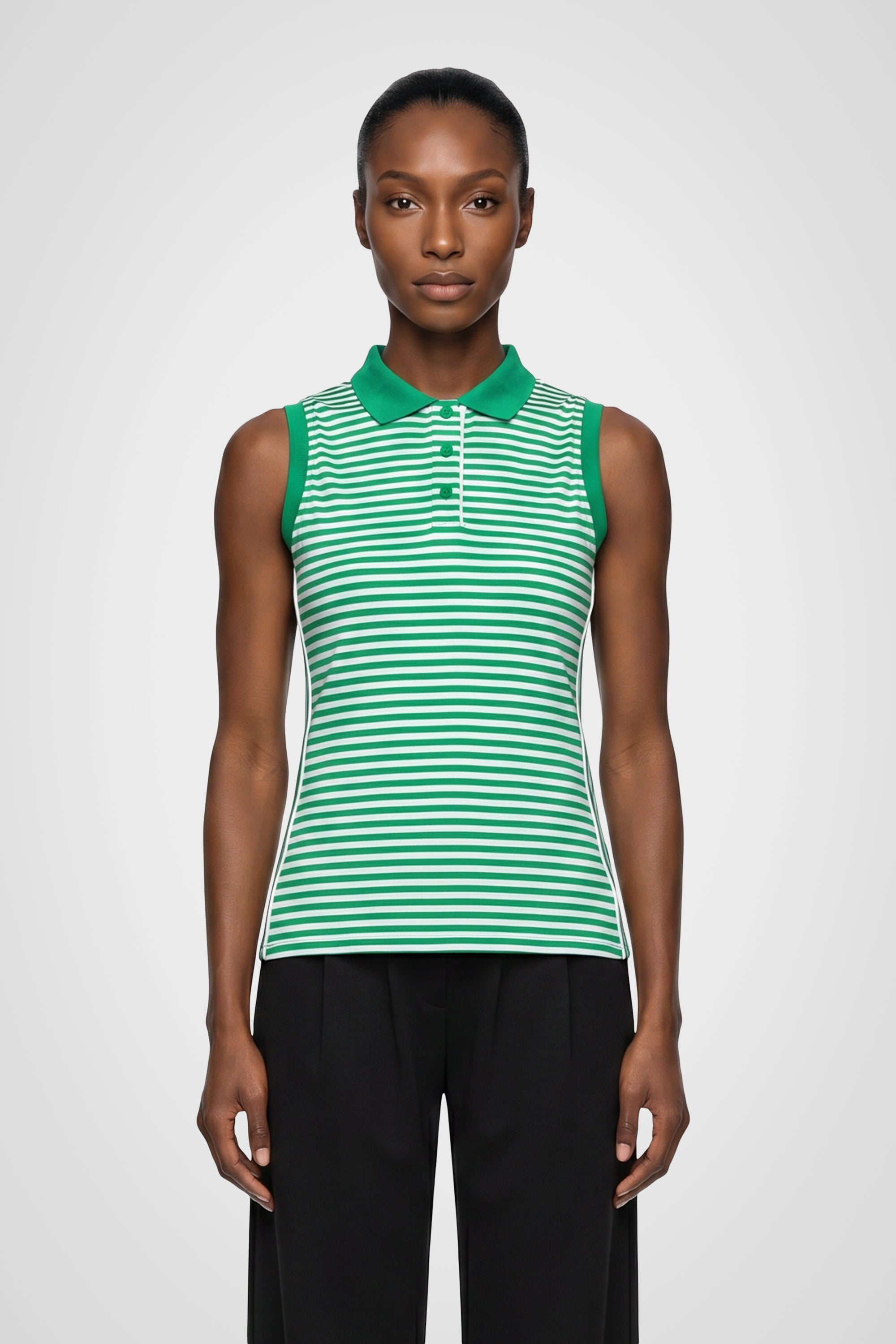 Trailhead Stripe Sleeveless Polo