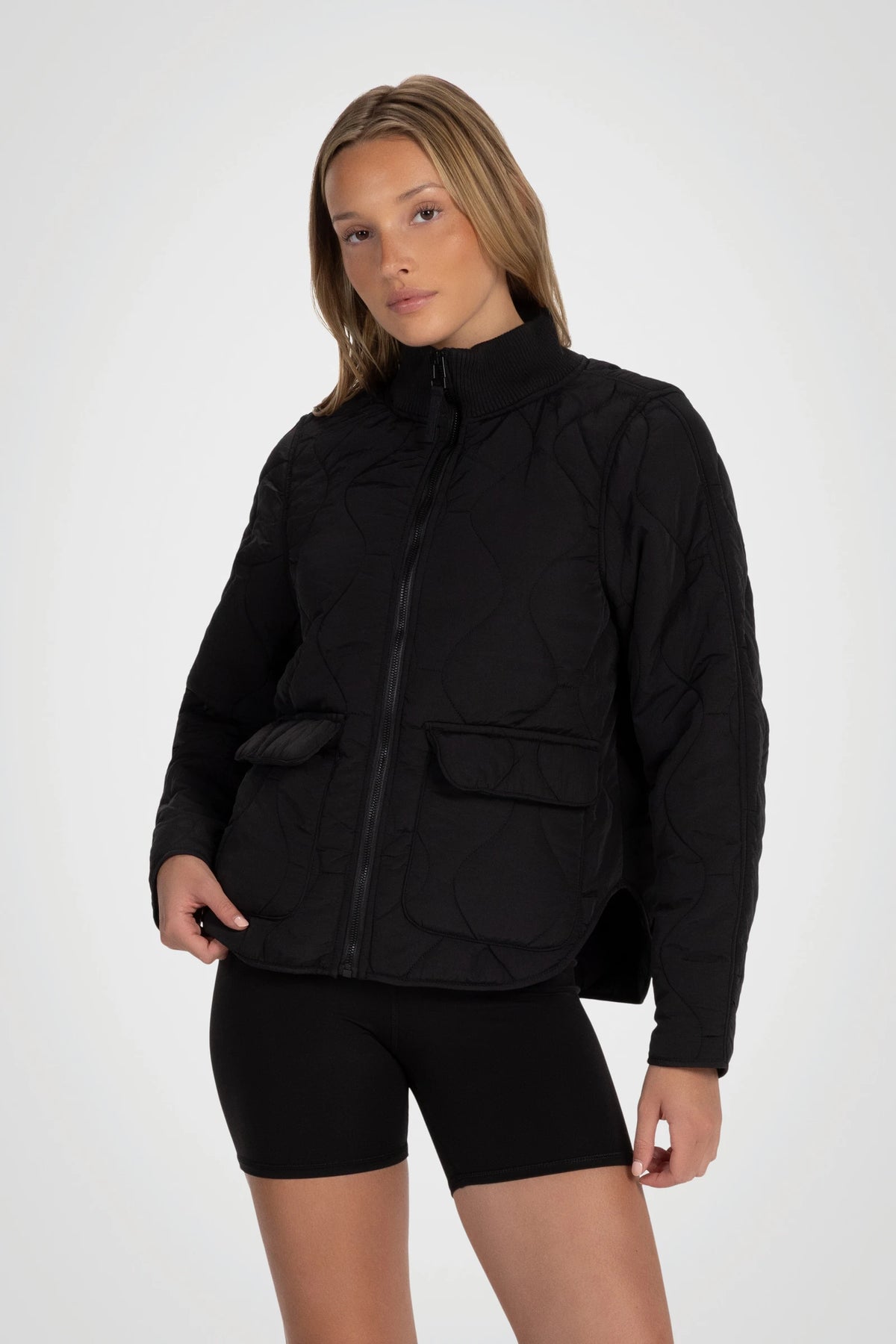 Elowyn Crinkle Quilted Jacket