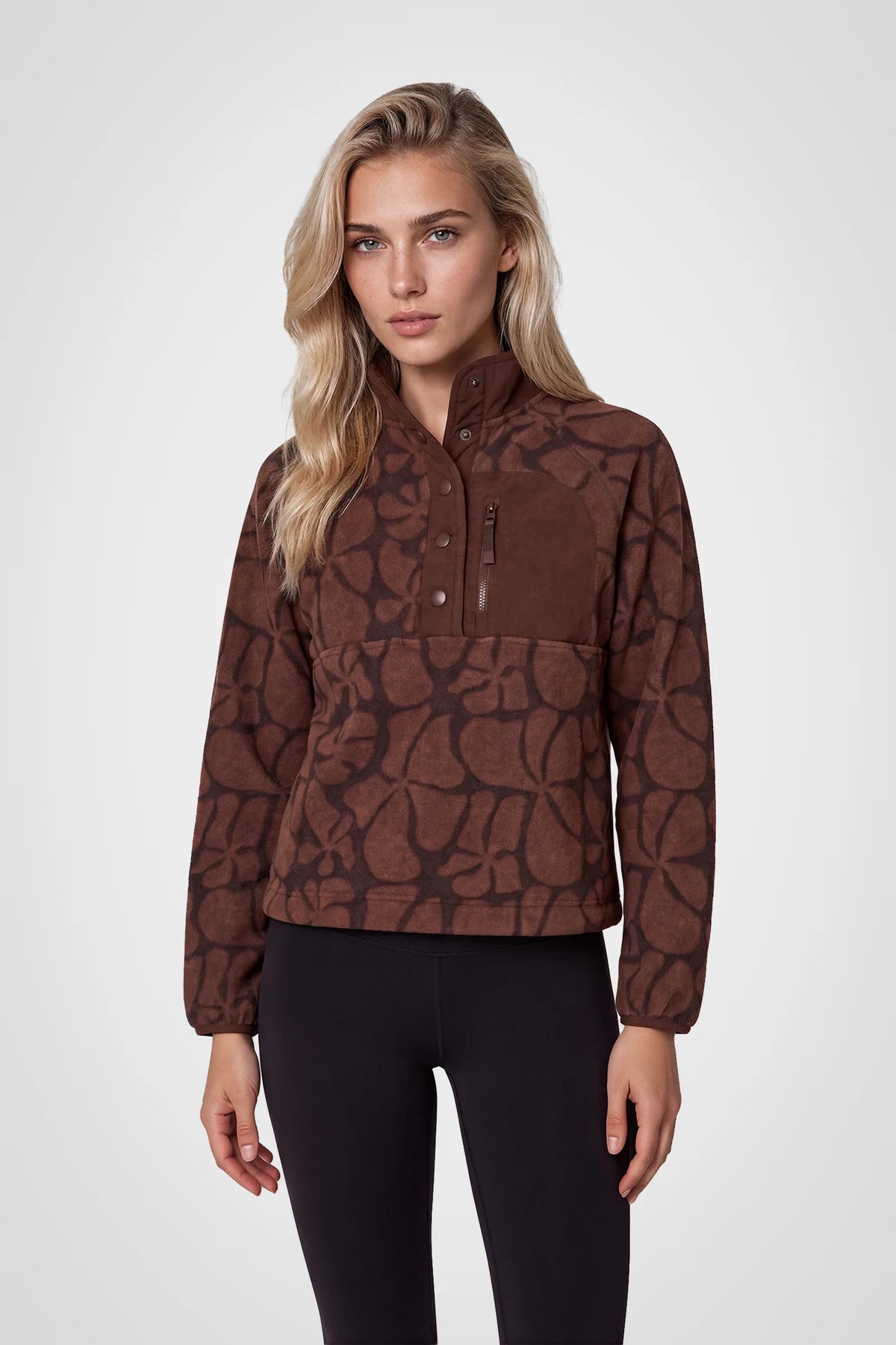 Alverra Printed Polar Fleece Pullover