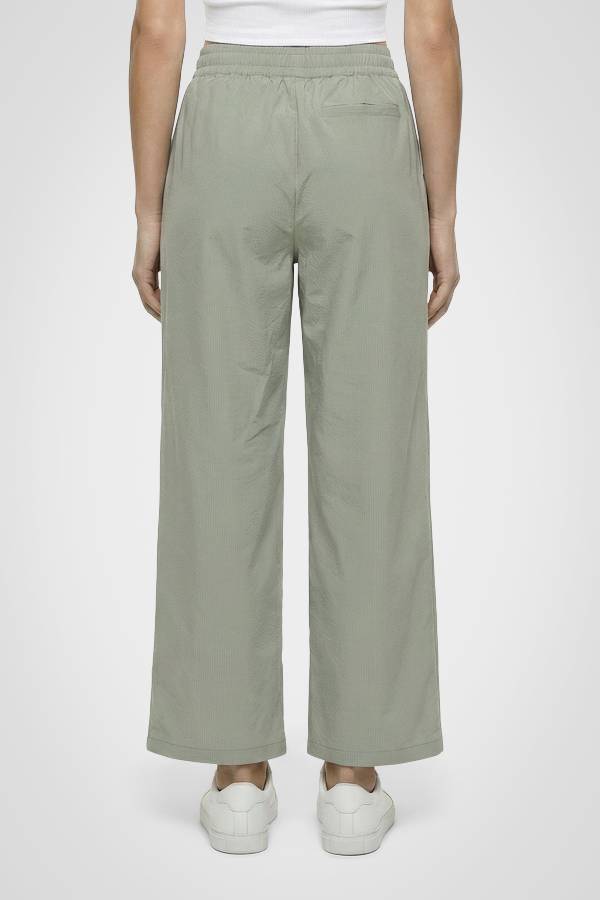 Seersucker Wide Crop Pant