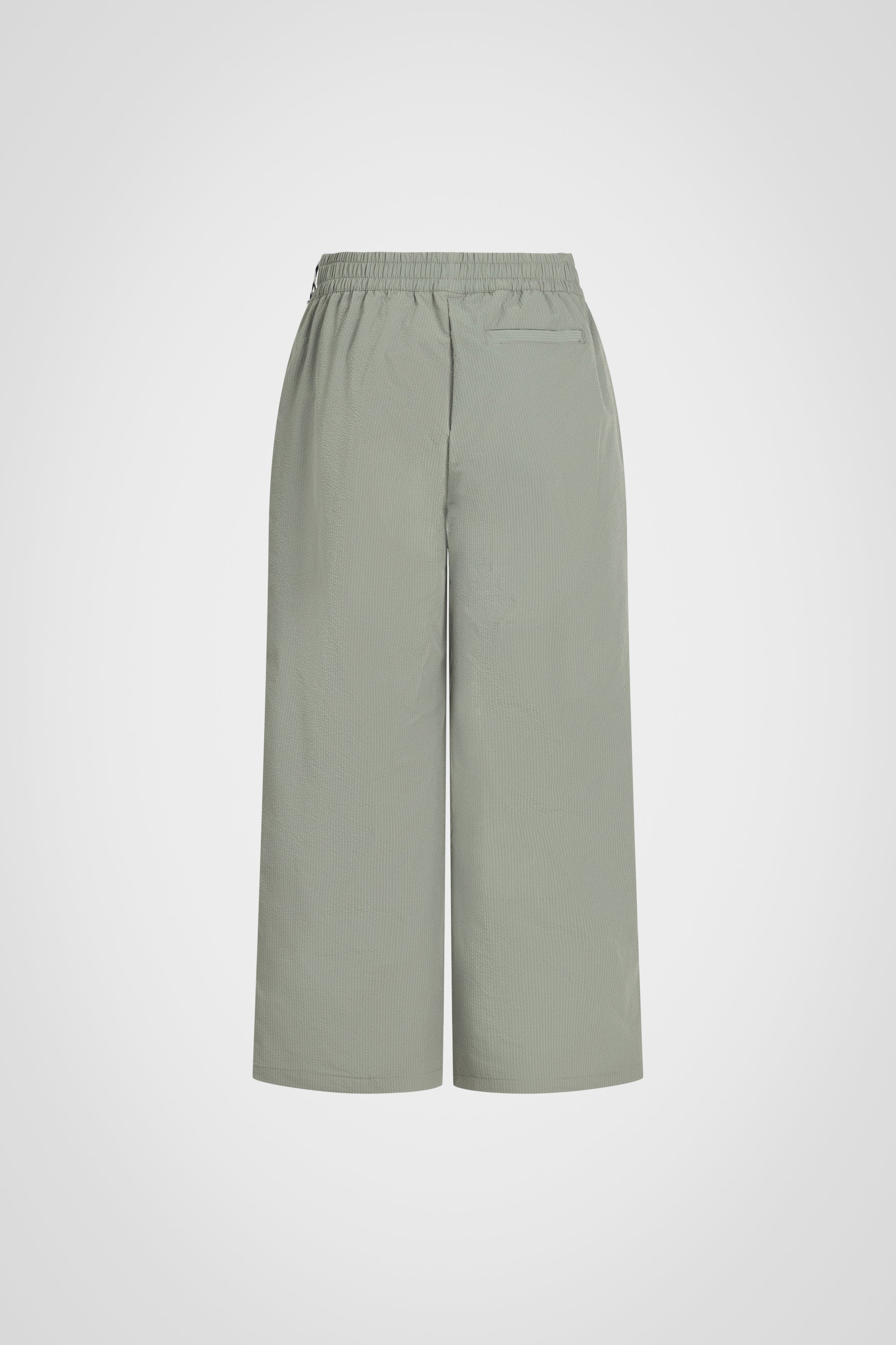 Seersucker Wide Crop Pant