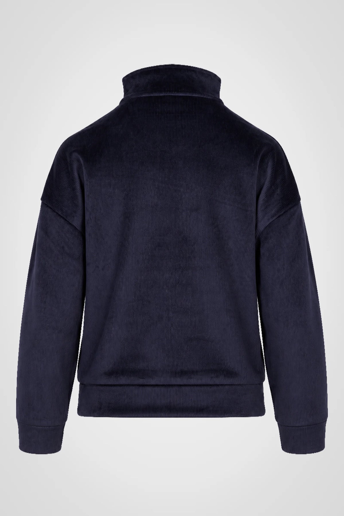 Avelisse Rib Velour Quarter-Zip Pullover