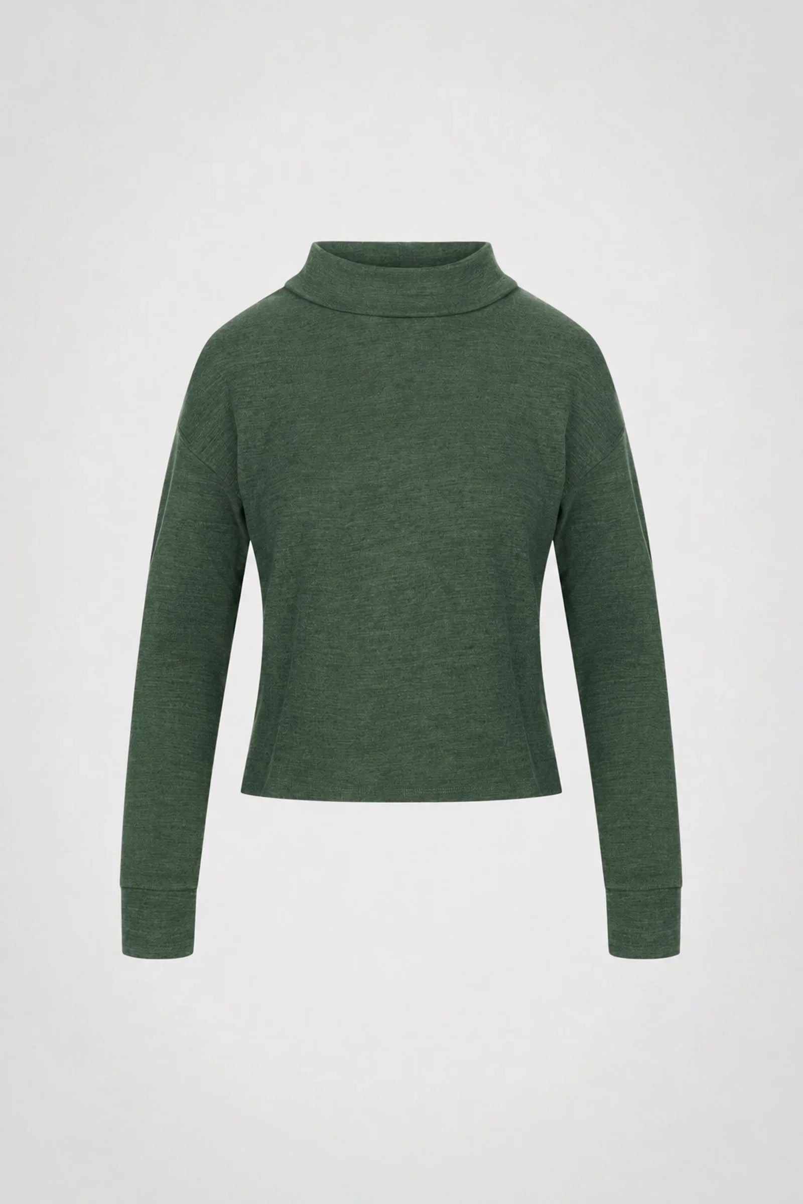 CloudSoft Hi-Low Mock Neck Pullover