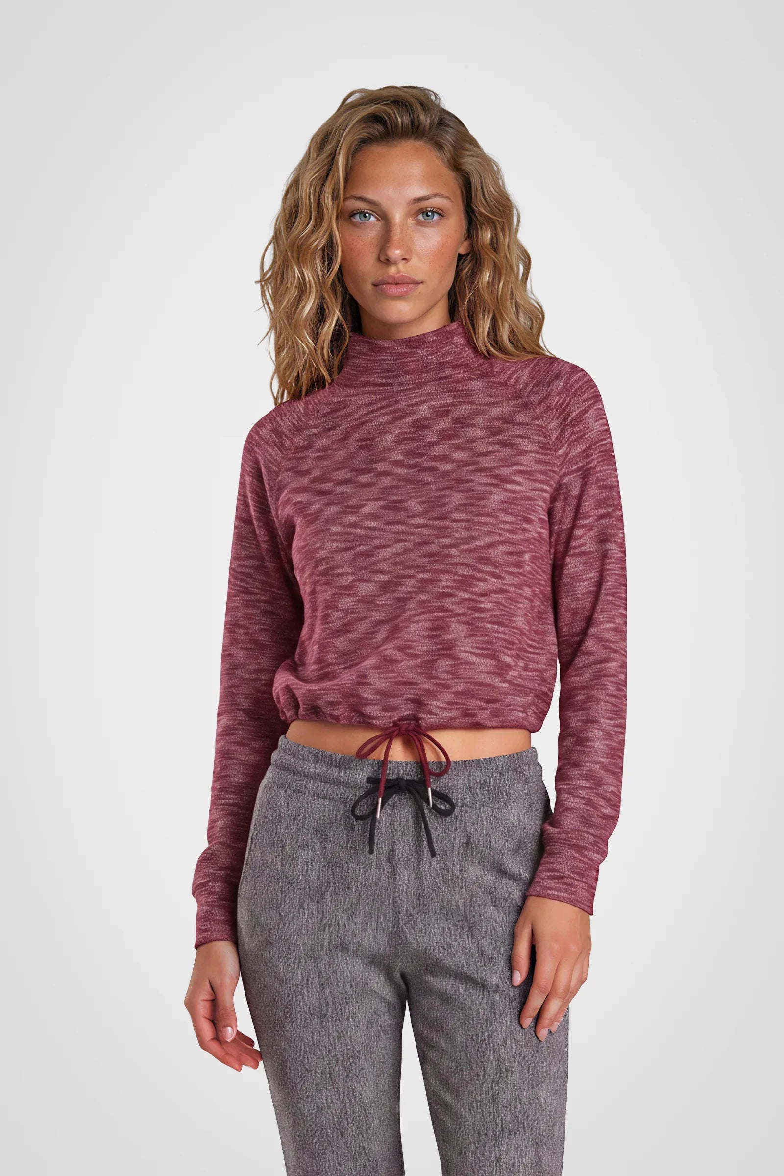 Cozy Jacquard Funnel Neck Pullover
