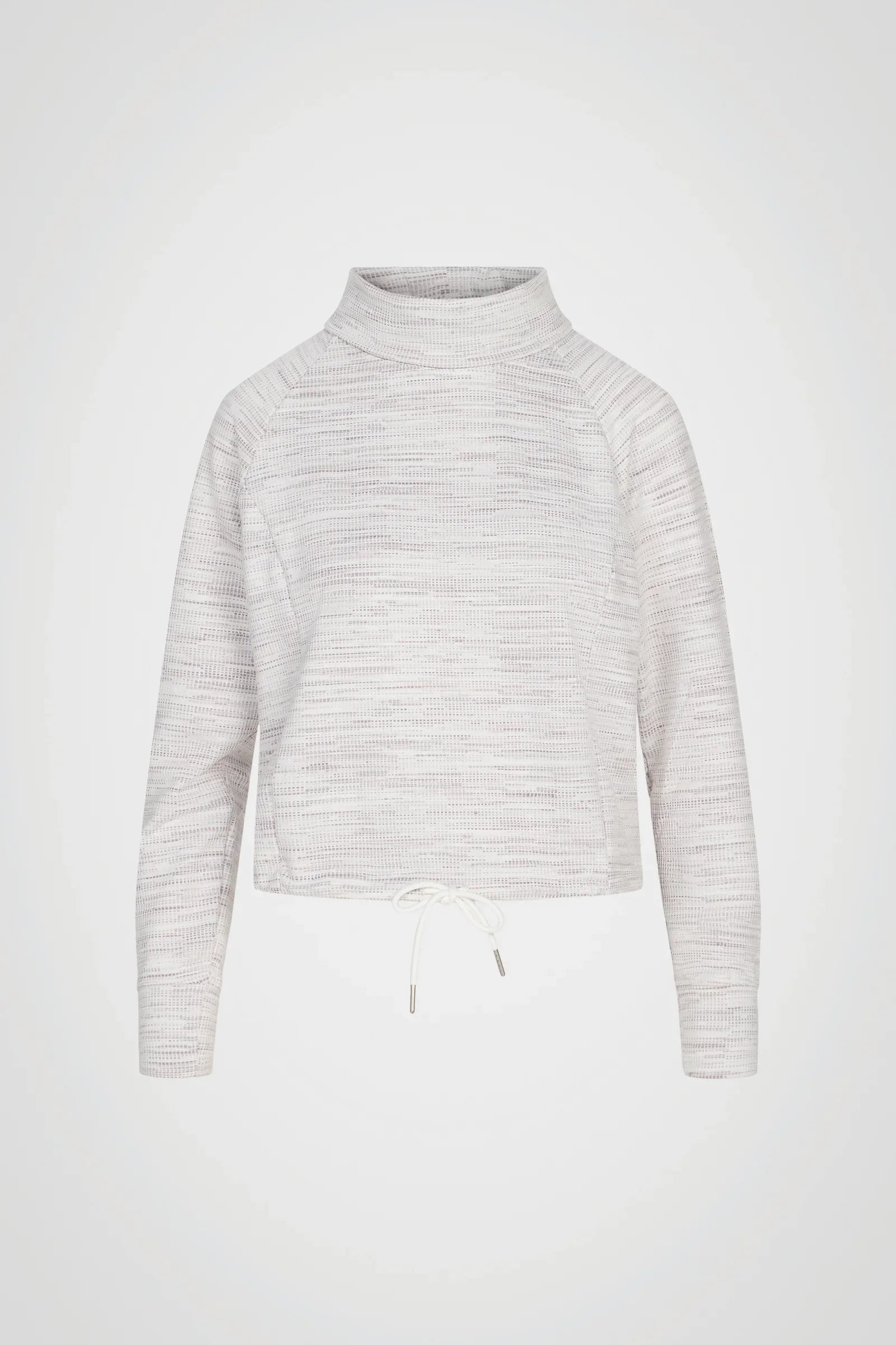 Cloud Jacquard Funnel Neck Pullover