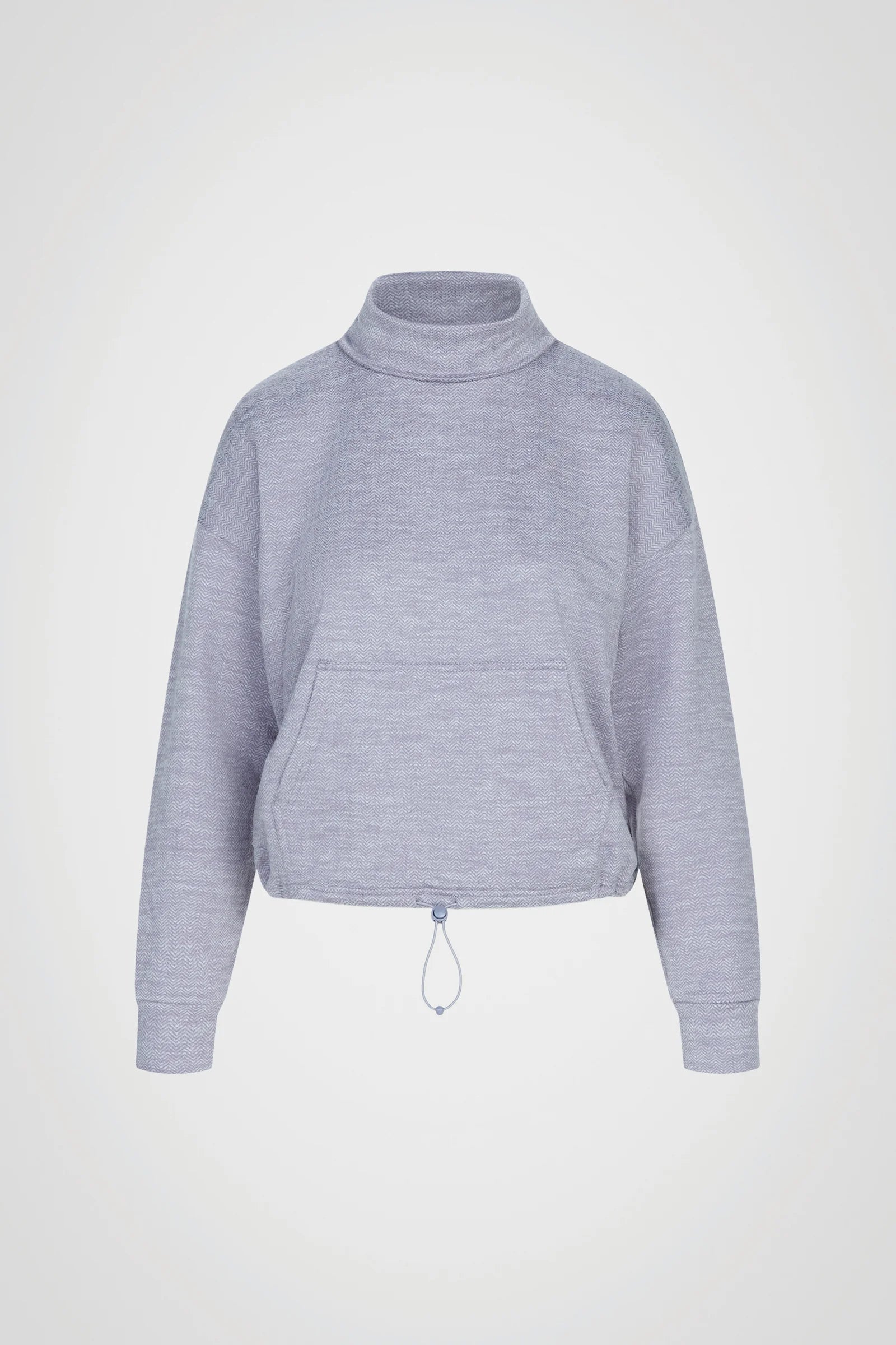 Cozy Herringbone Mock Neck Pullover