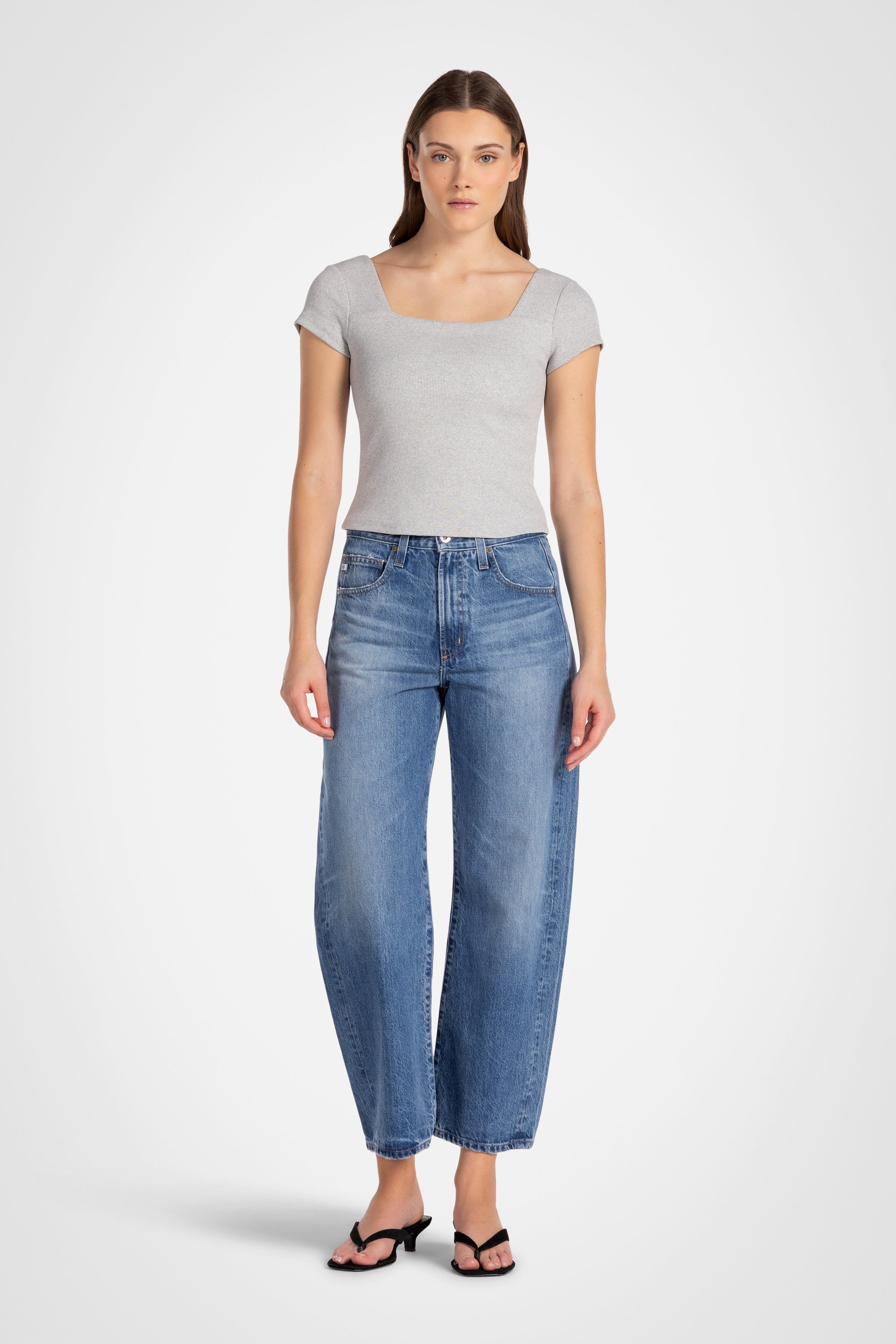 Contour Square Neck Rib Top