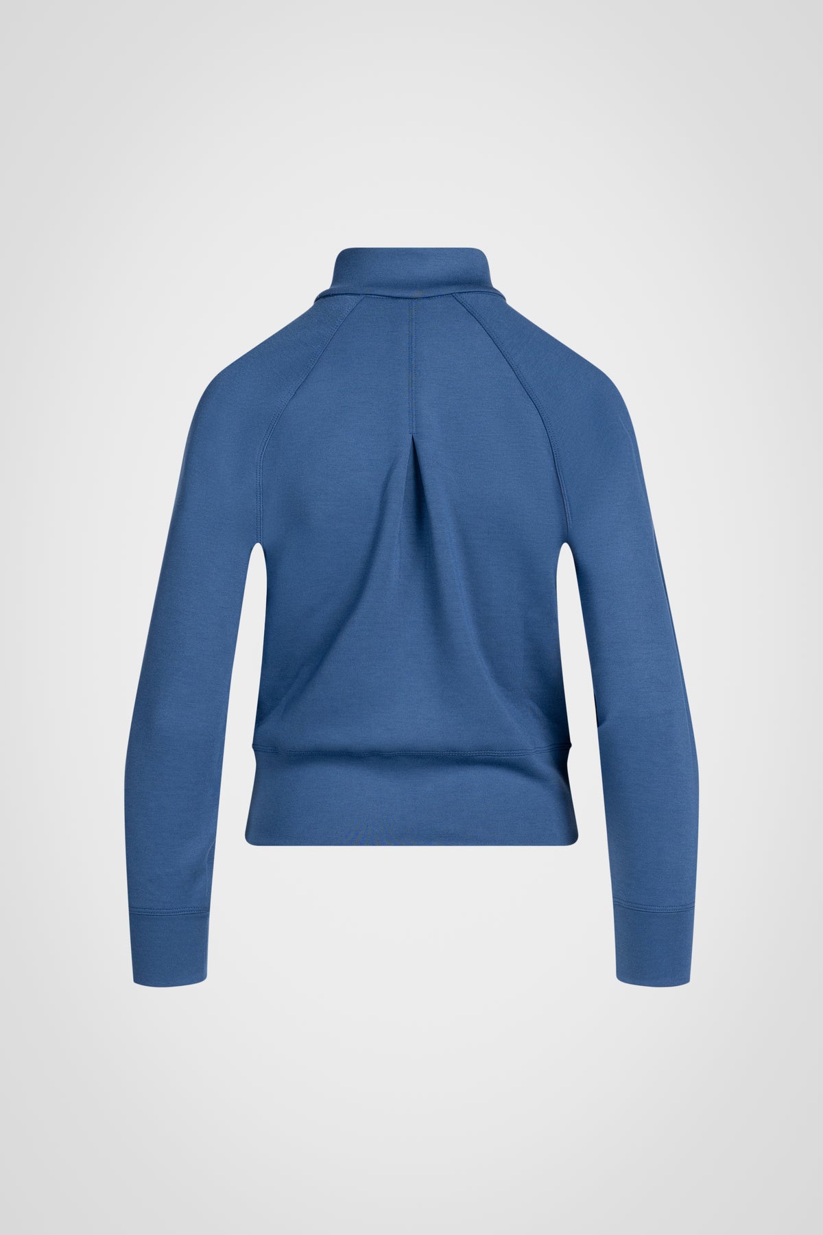 Stretch Knit Mock Neck Half-Zip Long Sleeve Top