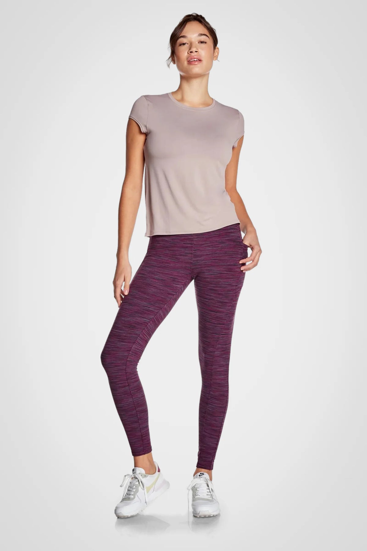 Space Dye High-Waist Double Brushed Leggings