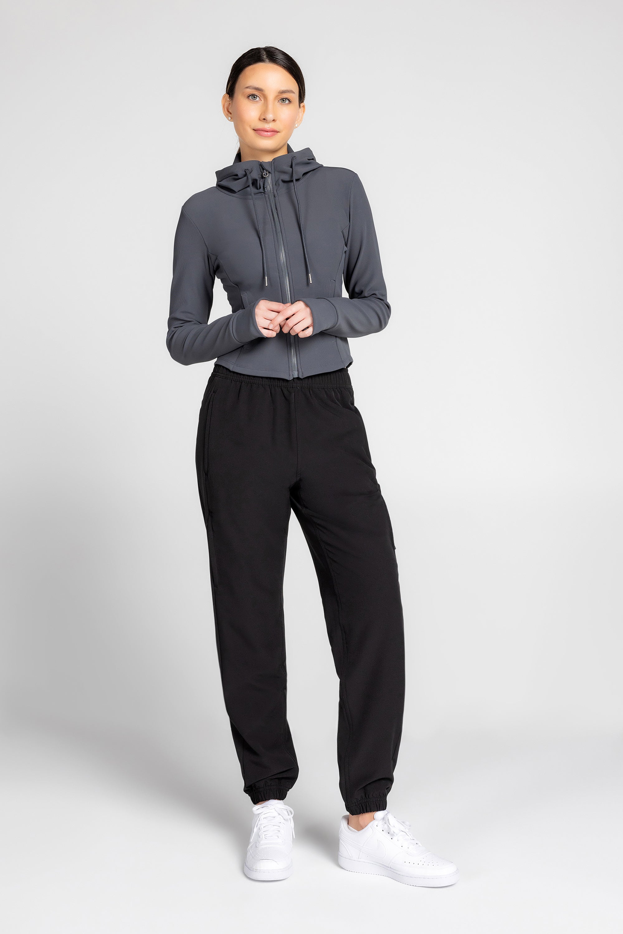 Maddy Ottoman Zip-Up Hooded Jacket