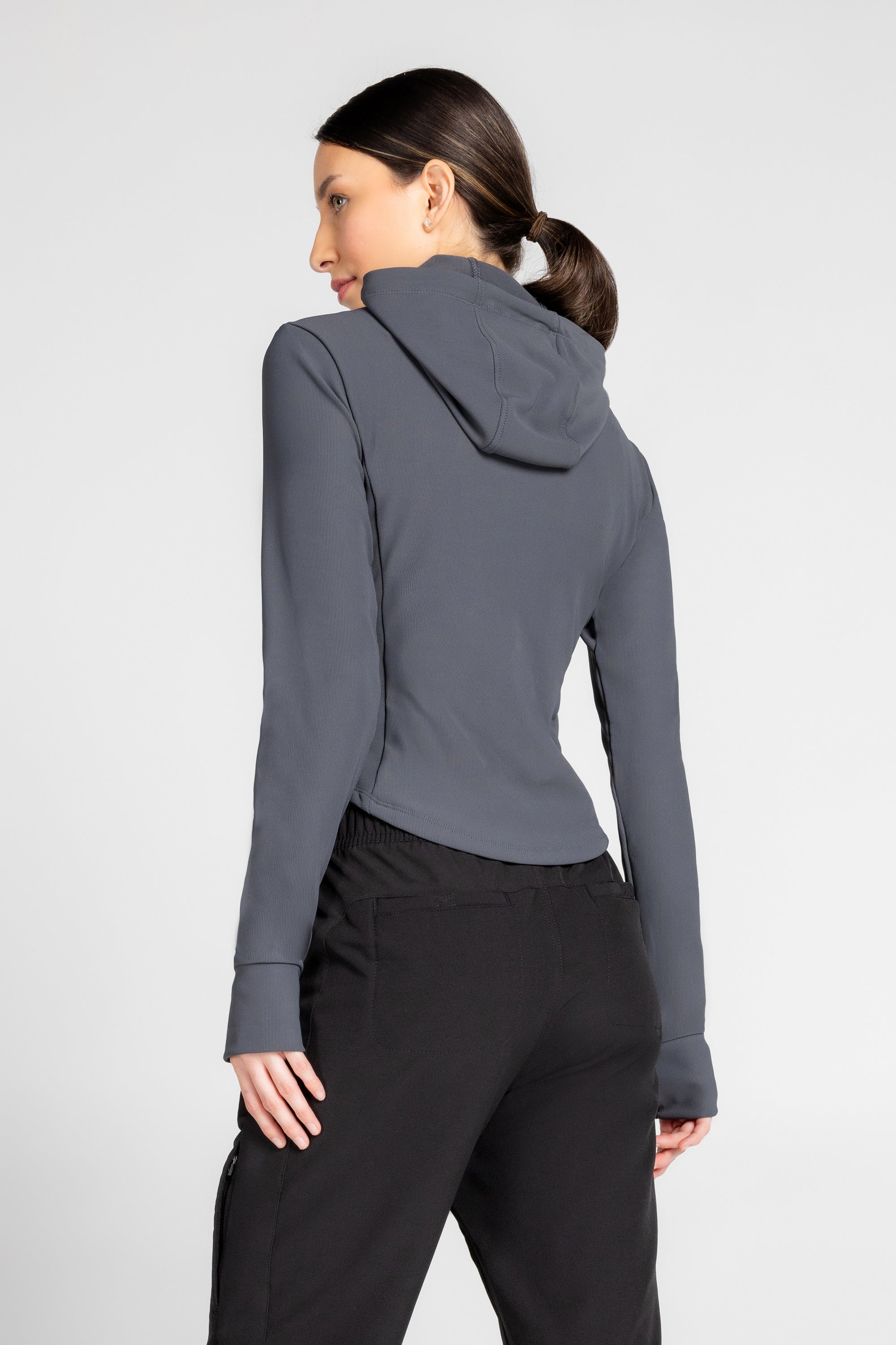 Maddy Ottoman Zip-Up Hooded Jacket