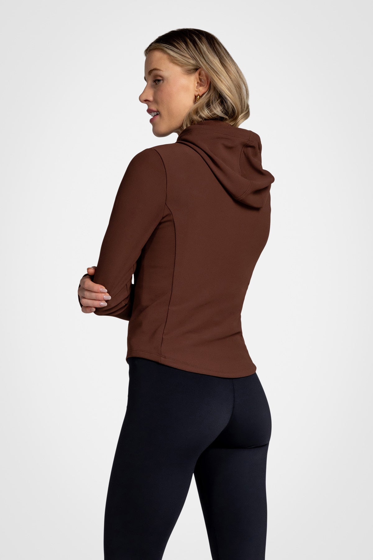 Maddy Ottoman Zip-Up Hooded Jacket