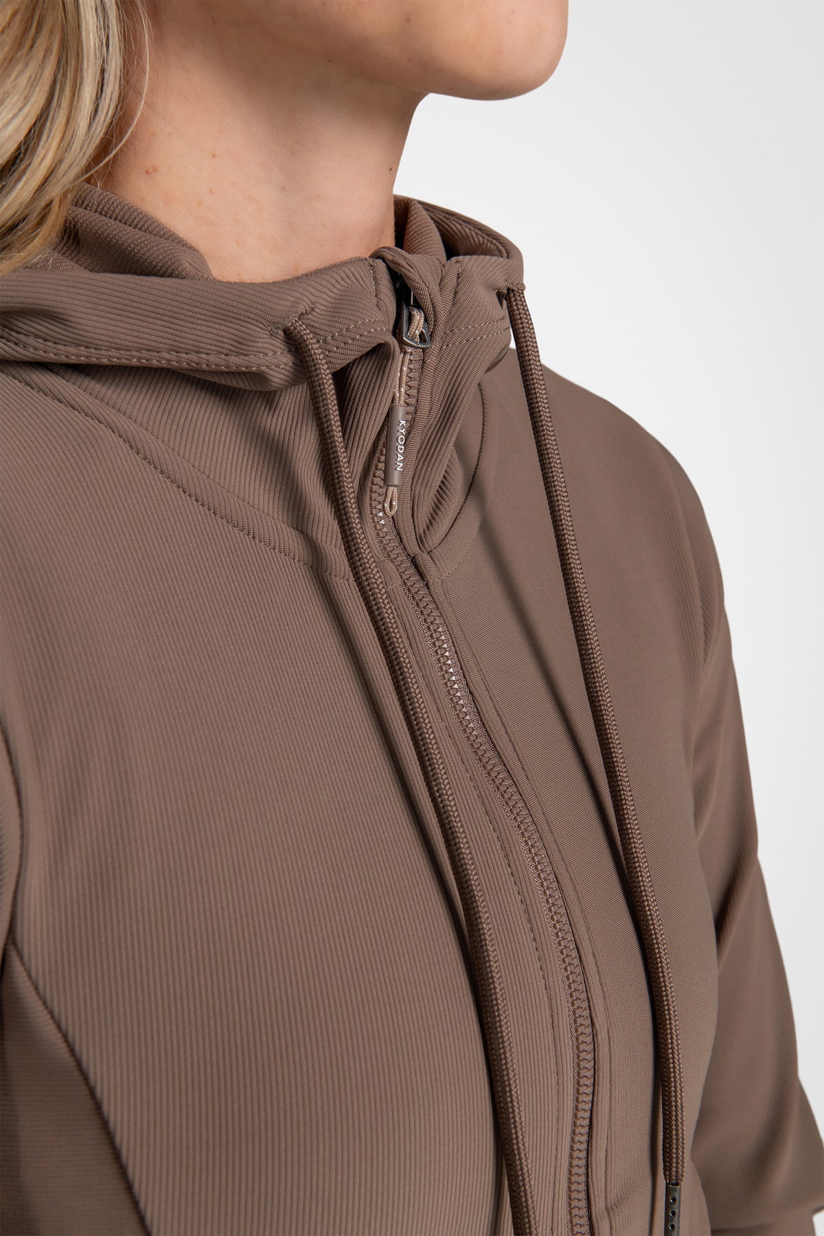 Maddy Ottoman Zip-Up Hooded Jacket