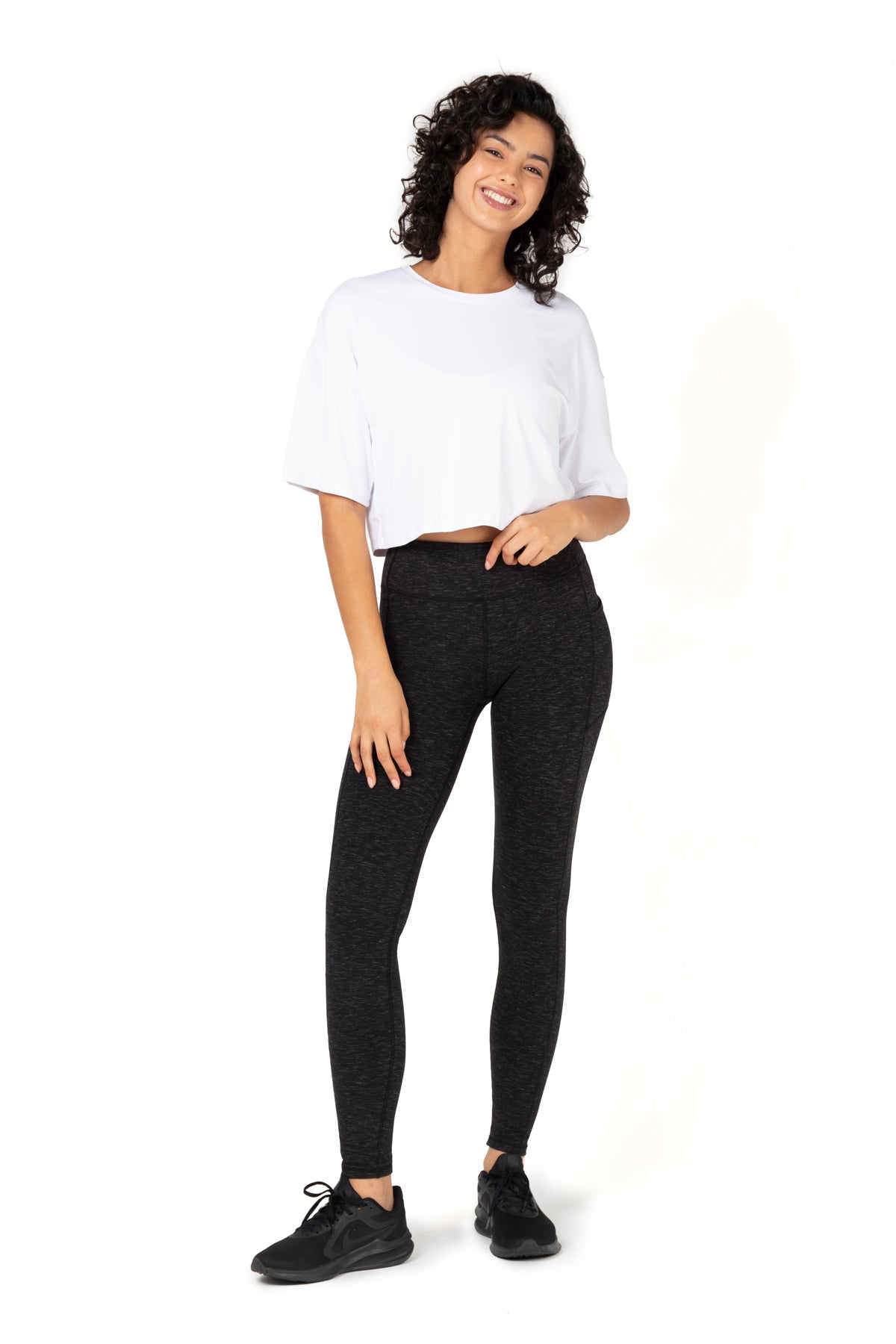 Space Dye High-Waist Double Brushed Leggings