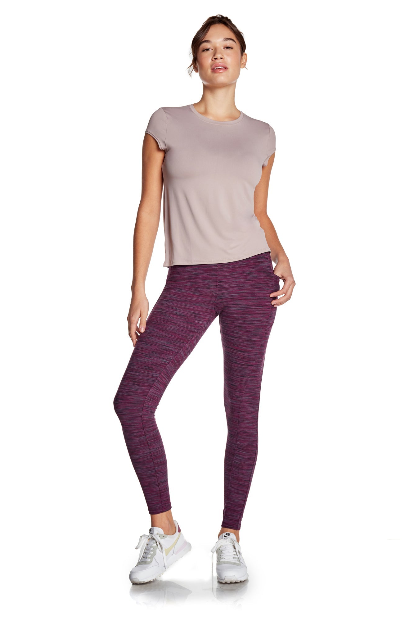Space Dye High-Waist Double Brushed Leggings